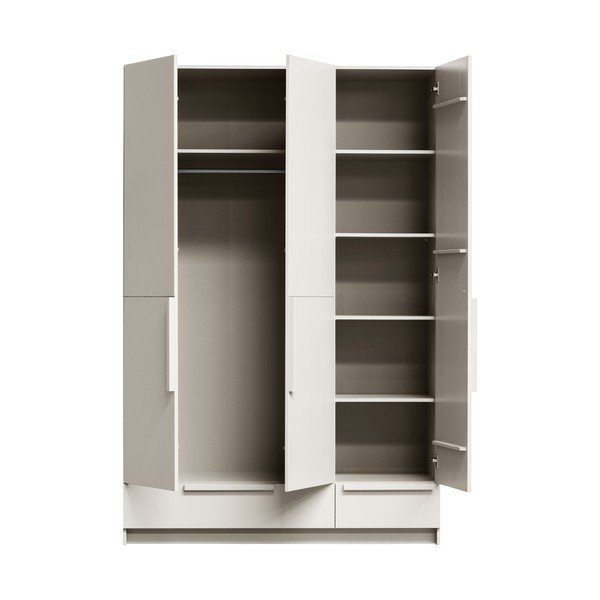 Krémová modulární skříň z borovicového dřeva 142x215 cm Pure – WOOOD-image-3