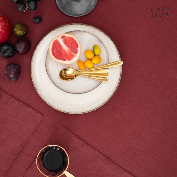 Lněné ubrousky v sadě 2 ks 40x40 cm Marsala – Linen Tales-image-3