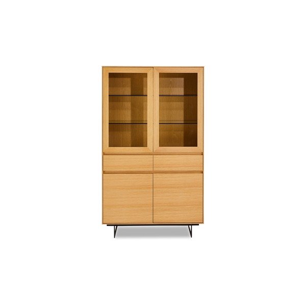 Hnědá vitrína v dekoru dubového dřeva Furnhouse Tokyo-image-2