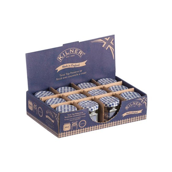Zavařovací sklenice s modrým víčkem Kilner Round, 43 ml-image-2