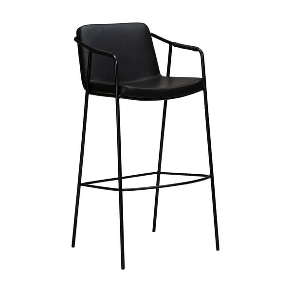 Černá barová židle z imitace kůže DAN-FORM Denmark Boto, výška 95 cm