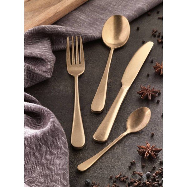 Nerezový příbor 16 ks ve zlaté barvě Posate Old - Brandani-image-1
