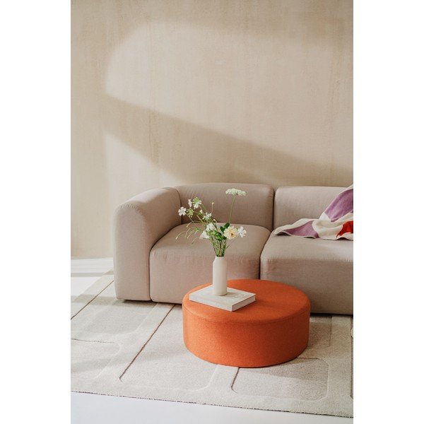 Vlněný taburet v terakotové barvě Folk – noo.ma-image-1