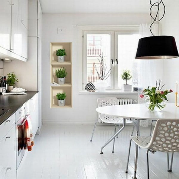 Sada 3 samolepek s 3D efektem Ambiance Herbs in Pot-image-1