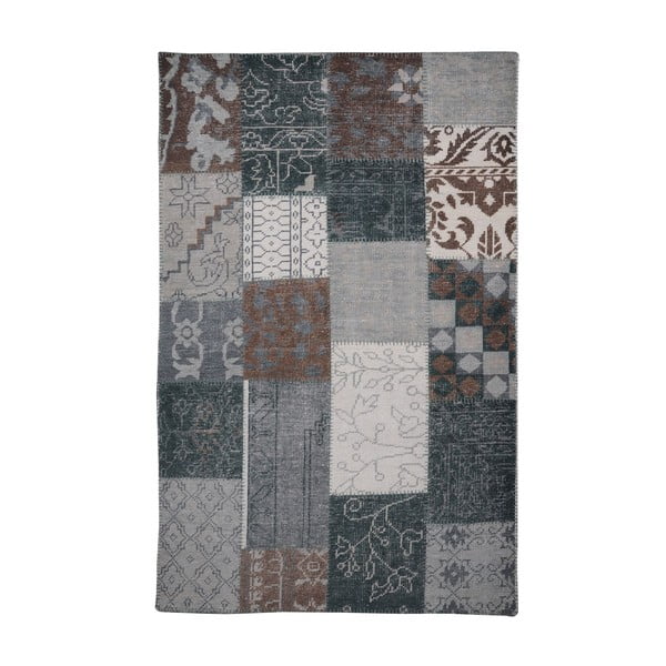 Vlněný koberec Amalfi Grey/Brown, 160x230 cm