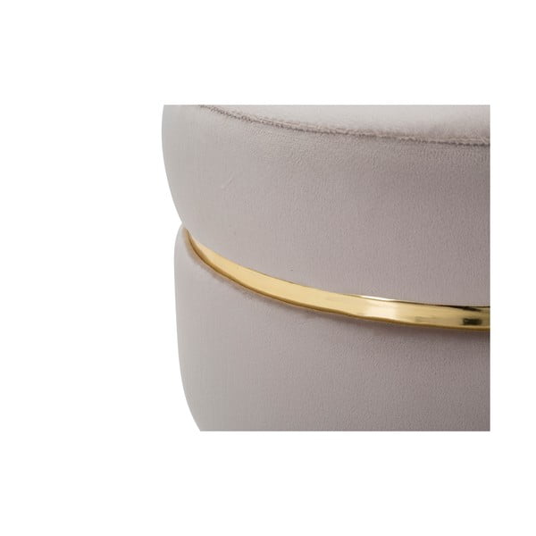 Béžová sametová podnožka Paris – Mauro Ferretti-image-3