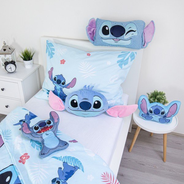 Fleecový dětský polštářek 41x32 cm Lilo and Stitch "Blue" – Jerry Fabrics-image-4