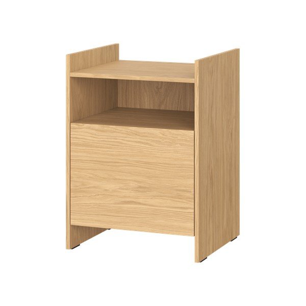 Noční stolek v dekoru dubu s poličkami v přírodní barvě Toopt – noo.ma