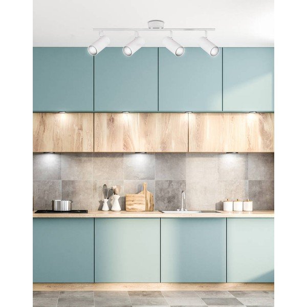 Bílé kovové bodové svítidlo 9x76 cm Colly – Candellux Lighting-image-1