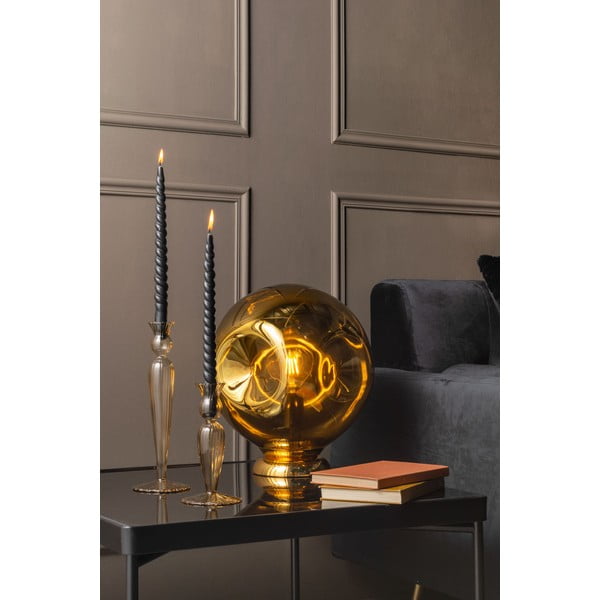 Světle hnědý skleněný svícen PT LIVING Swirl, výška 26,5 cm-image-1