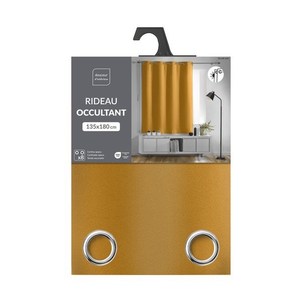 Okrově žlutý zatemňovací závěs 135x180 cm Occult – douceur d'intérieur-image-2