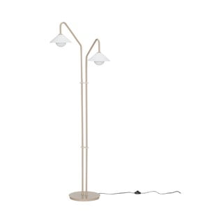 Béžová stojací lampa se skleněným stínidlem (výška 165 cm) Come – Hübsch