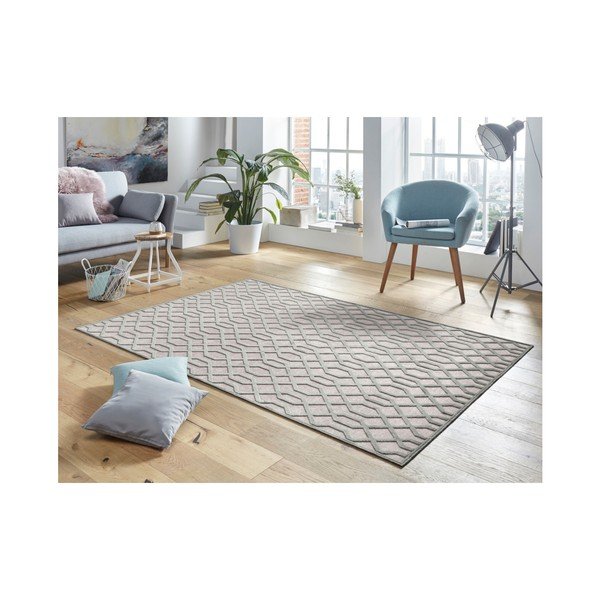 Šedý koberec z viskózy Mint Rugs Caine, 80 x 125 cm-image-1