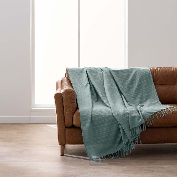 Zelený bavlněný přehoz 125x150 cm Lilia – douceur d'intérieur-image-3