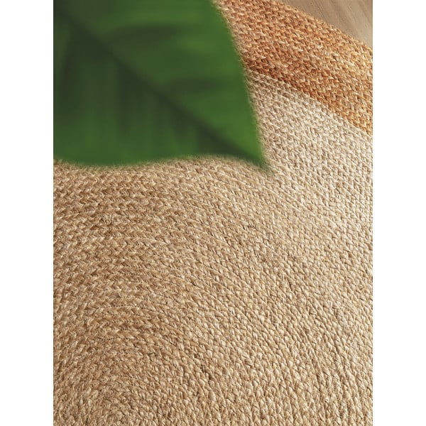 Oboustranný/ručně tkaný jutový kulatý koberec slonovinový ø 200 cm Jutta Ivory – Hanse Home-image-3