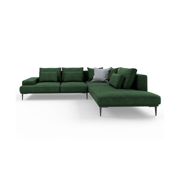 Zelená rozkládací rohová pohovka Interieurs 86 Liege, pravý roh-image-2