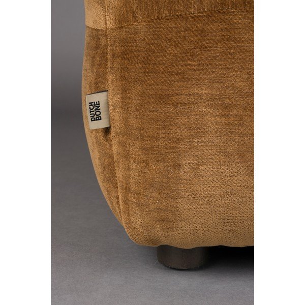 Hnědá sametová modulární podnožka Hackman – Dutchbone-image-4