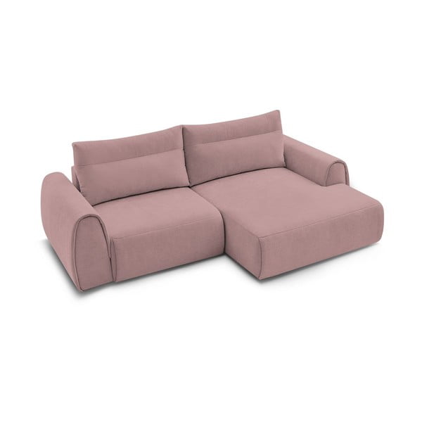 Světle růžová rohová pohovka Aden – Bobochic Paris-image-4