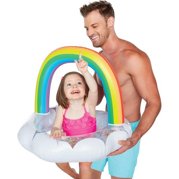 Nafukovací kruh pro děti ve tvaru duhy Big Mouth Inc.-image-1