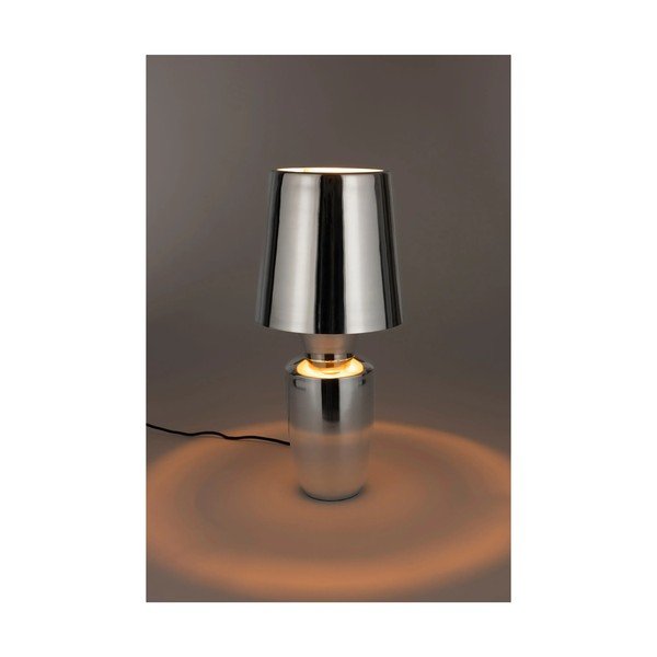 Kovová stolní lampa ve stříbrné barvě s kovovým stínidlem (výška 42 cm) Classy – Zuiver-image-2