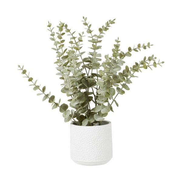 Umělá květina eukalyptu v bílém keramickém květináči Premier Houseware Fiori