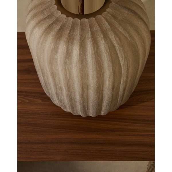 Béžová skleněná váza (výška 27 cm) Lumia – Kave Home-image-1