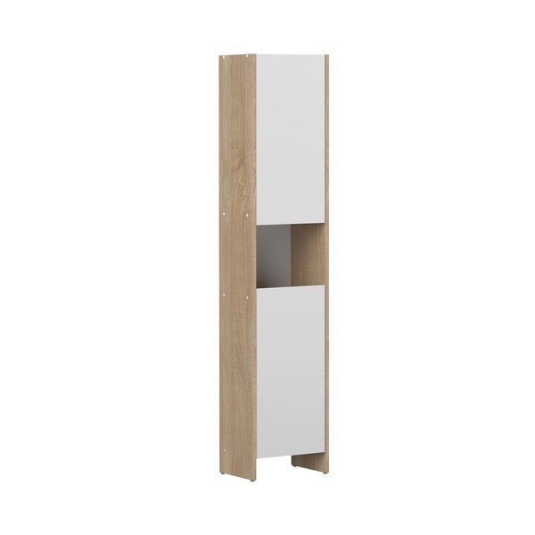 Bílá vysoká koupelnová skříňka 38x180 cm Biarritz - TemaHome-image-2