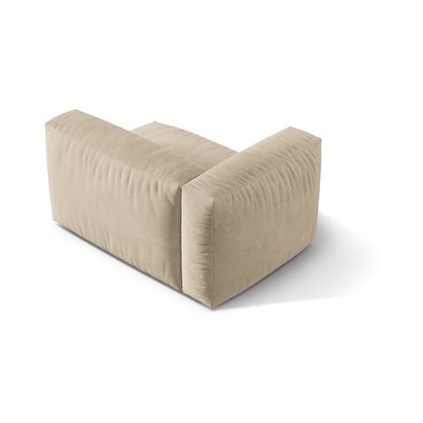 Béžový sametový modul pohovky (levý roh) Martina – Micadoni -image-2