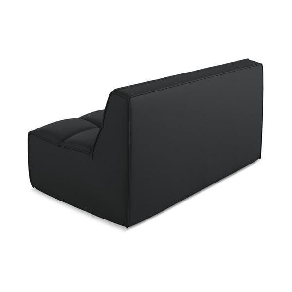 Černý modul pohovky z imitace kůže Kalai – Makamii-image-3