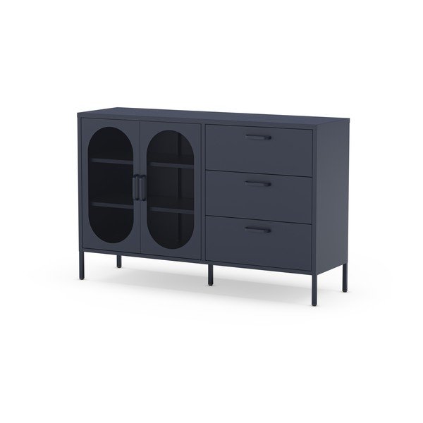 Tmavě modrá komoda 140x90 cm Diora – Marckeric-image-2