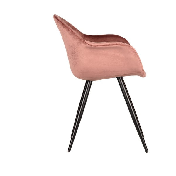 Světle růžové sametové jídelní židle v sadě 2 ks Forli – LABEL51-image-2