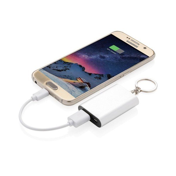 Kompaktní powerbanka na klíče ve stříbrné barvě XD Design-image-1