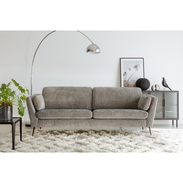 Šedá sametová pohovka 220 cm Mynta – Sits-image-1