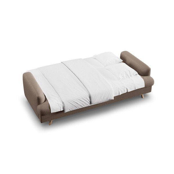 Taupe rozkládací/s úložným prostorem pohovka 233 cm Naomi – Micadoni -image-3