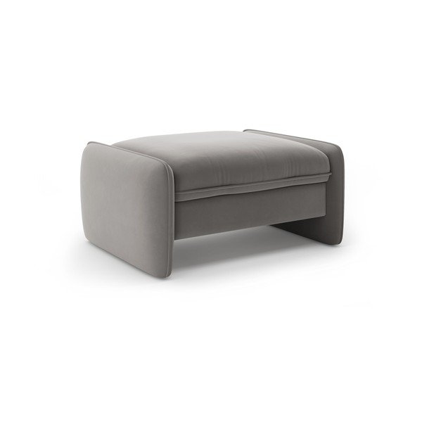 Tmavě šedá sametová podnožka Georgia – Micadoni 