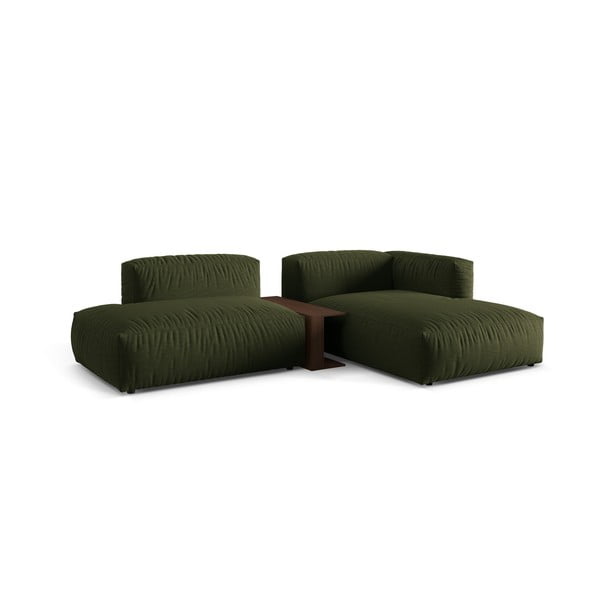 Zelená modulární rohová pohovka (pravý roh) Martina – Micadoni Home-image-1