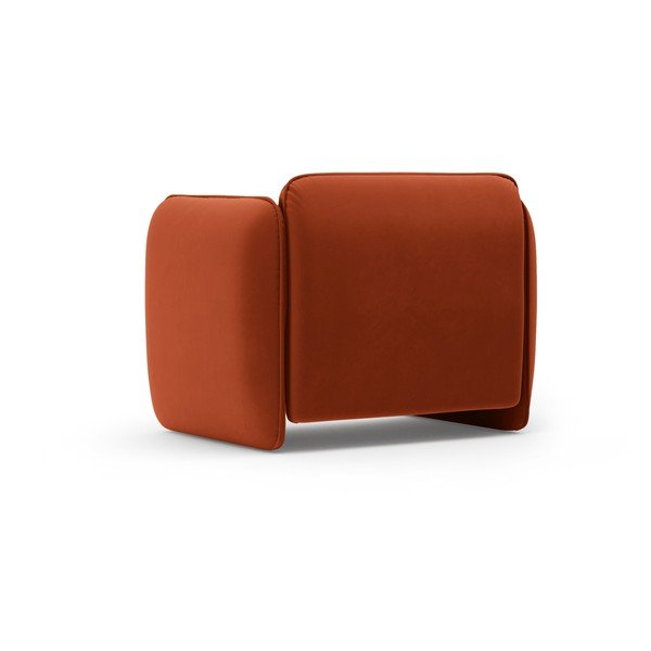 Sametové křeslo v cihlové barvě Georgia – Micadoni -image-3