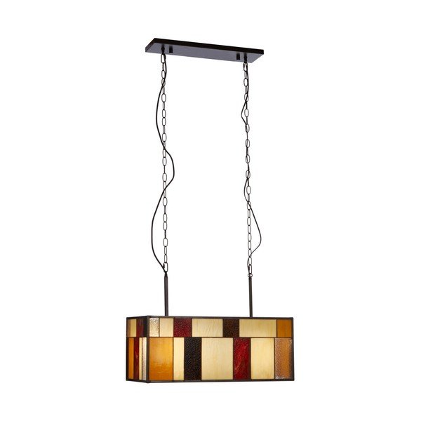 Kovové závěsné svítidlo se skleněným stínidlem Waldorf – Premier Housewares-image-2