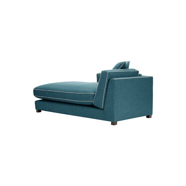 Petrolejově modrá lenoška s opěrkou na pravé straně a krémovými lemy Rodier Organdi-image-3