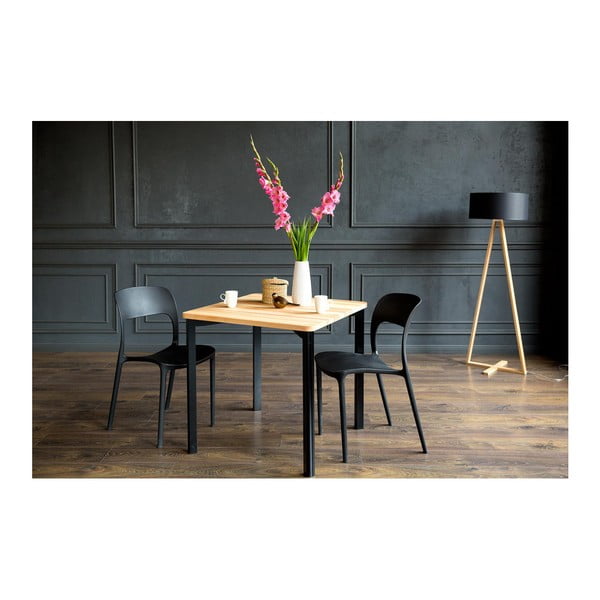 Černý jídelní stůl se zaoblenými nohami Ragaba TRIVENTI, 120 x 80 cm-image-2