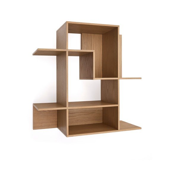 Modulární policový systém v dekoru dubu v přírodní barvě 80x80x25 cm Ina – Kave Home