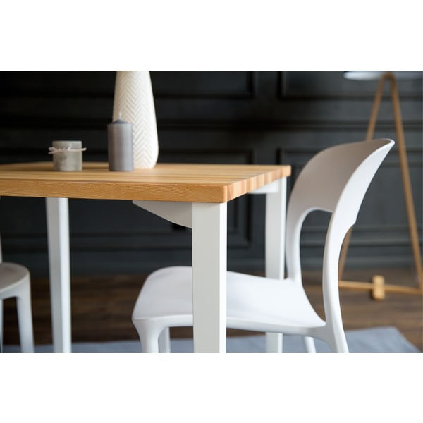 Bílý jídelní stůl Ragaba TRIVENTI, 80 x 80 cm-image-1