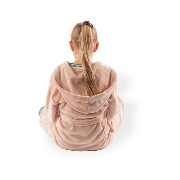 Růžový dětský župan z mikroplyše velikost 134-140 Delux – Tiseco Home Studio-image-3