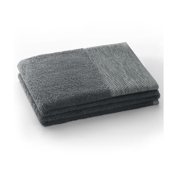 Tmavě šedý froté bavlněný ručník 50x90 cm Aria – AmeliaHome
