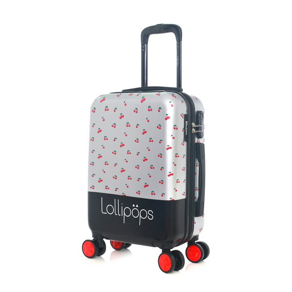Set šedého zavazadla na 4 kolečkách a kosmetického kufříku Lollopops Holly-image-4
