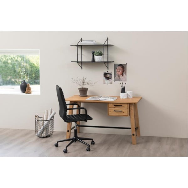 Černá kancelářská židle na kolečkách Actona Wislow-image-1