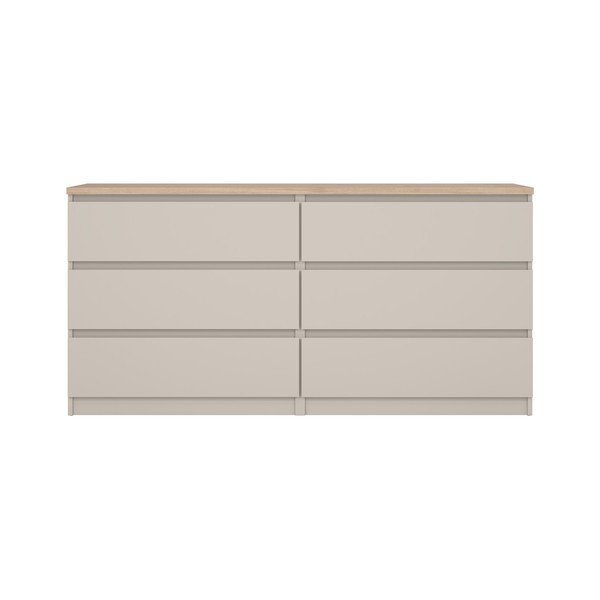 Krémová komoda 154x76x50 cm Naia – Tvilum-image-3