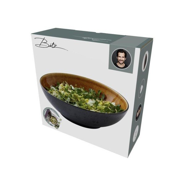 Černo-oranžová mísa z kameniny ø 30 cm Mensa - Bitz-image-3