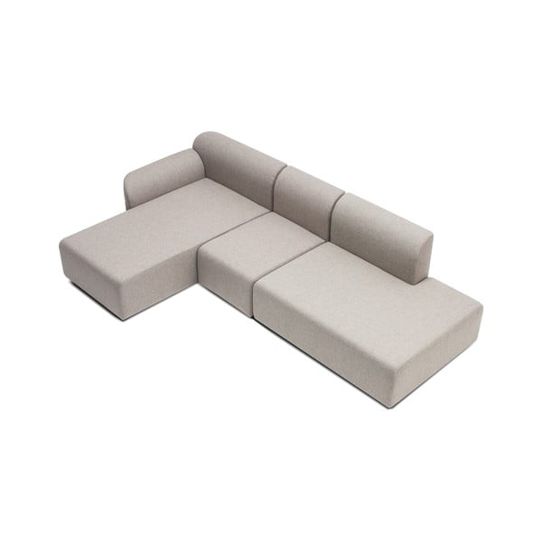 Světle šedý modul pohovky (pravý roh) ze směsi vlny a lnu Hugg – Gazzda-image-4