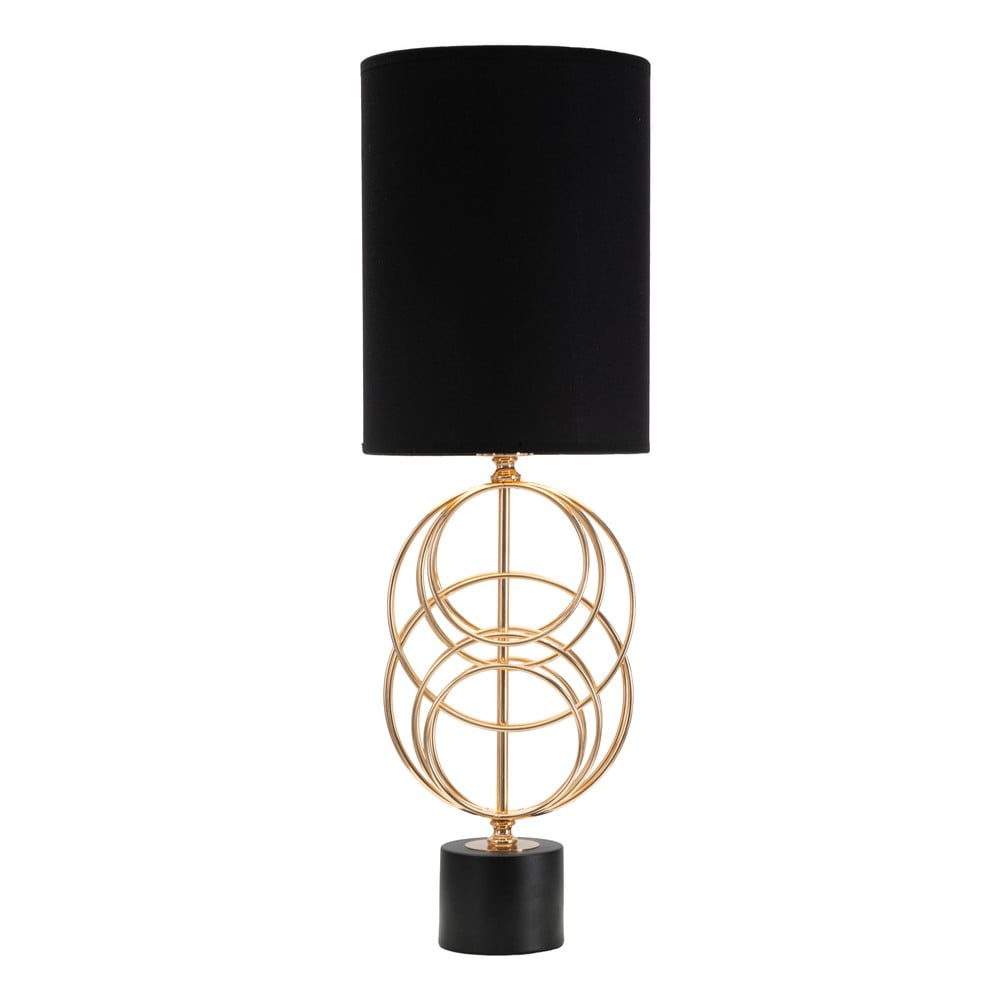 Černá stolní lampa Mauro Ferretti Circly, výška 65 cm